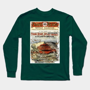 Search For A Sunken Island - Comic Book Cover Long Sleeve T-Shirt